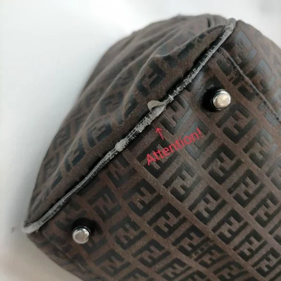 Fendi Shoulder Bag Brown Canvas TRAVEL BAG  DIAPER BAG - Picture 7 of 16